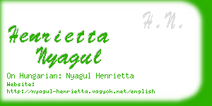 henrietta nyagul business card